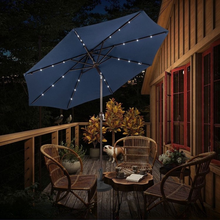 Parasol ogrodowy z solarnymi diodami led 300 cm