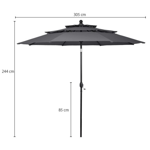 3-poziomowy parasol ogrodowy