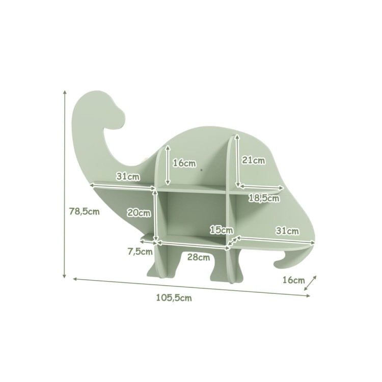 Regał ścienny dla dzieci dinozaur