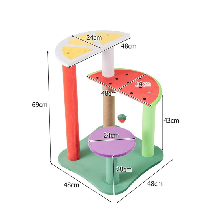 Mały drapak dla kota z 3 platformami