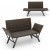 Rattanowa sofa ogrodowa z regulowanymi podłokietnikami