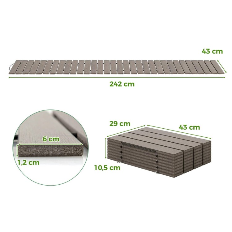 Rozwijana ścieżka do ogrodu z HDPE szara