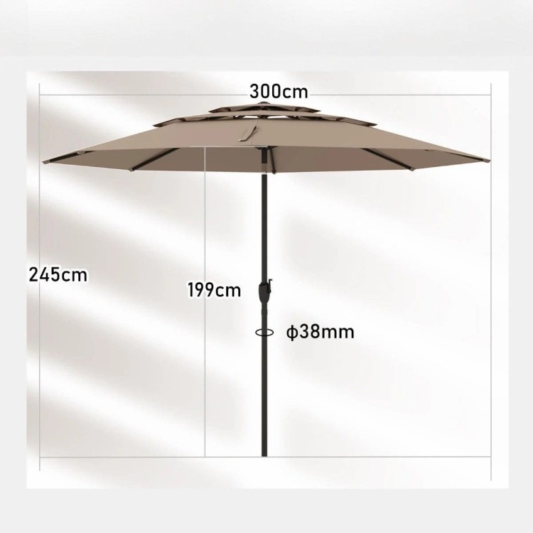 Parasol ogrodowy z systemem wentylacji