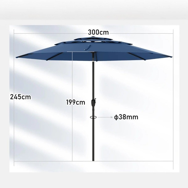 Parasol ogrodowy z systemem wentylacji