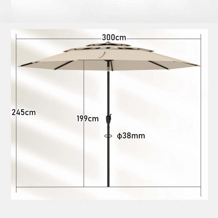 Parasol ogrodowy z systemem wentylacji