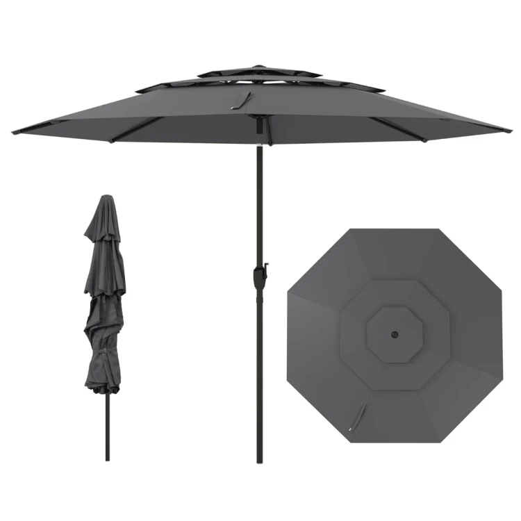 Parasol ogrodowy z systemem wentylacji