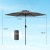 Parasol ogrodowy z korbką i regulacją 230 cm szary