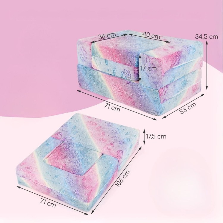 Modułowa sofa dla dzieci fluoroscencyjna
