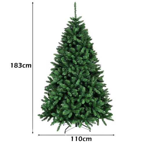 Prosta sztuczna choinka 183 cm 1355 gałęzi