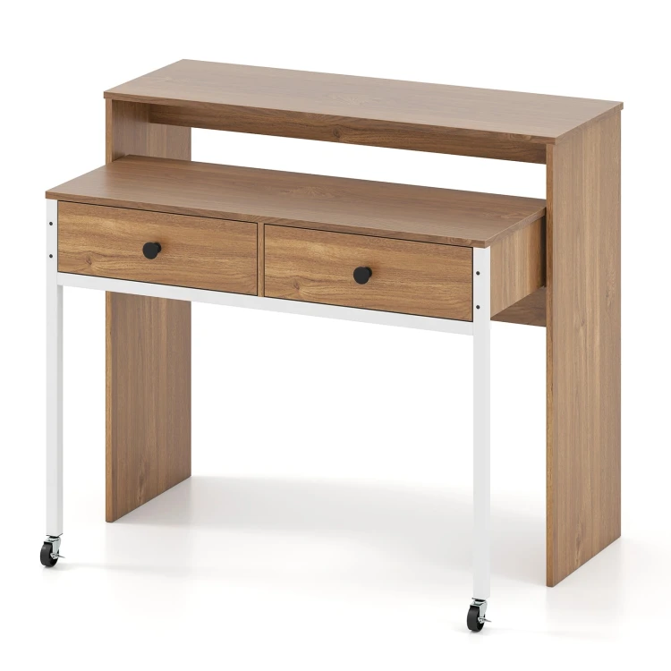 costwayschreibtischausziehbarkleinercomputertischmit2schubladenrollenbrotischmitmetallrahmenarbeitstischpctischfrzuhausebro100x63x88cmnatur_1752047895380_image_1.jpg