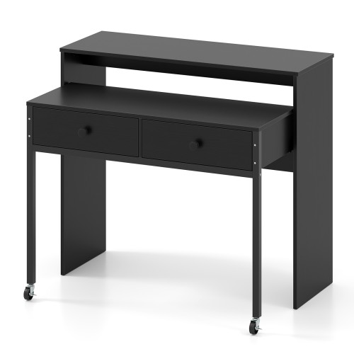 costwayschreibtischausziehbarkleinercomputertischmit2schubladenrollenbrotischmitmetallrahmenarbeitstischpctischfrzuhausebro100x63x88cmschwarz_1752048083982_image_1.jpg