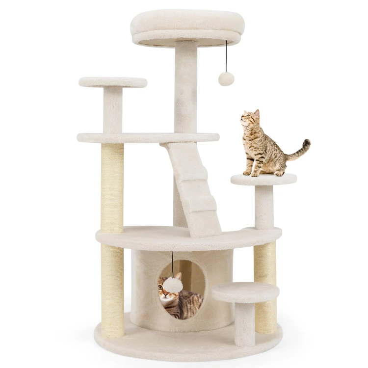 kleinkratzbaummitkatzenhhleballleiterholzkatzenbaumkatzenkratzbaumbeige_image_1.jpg