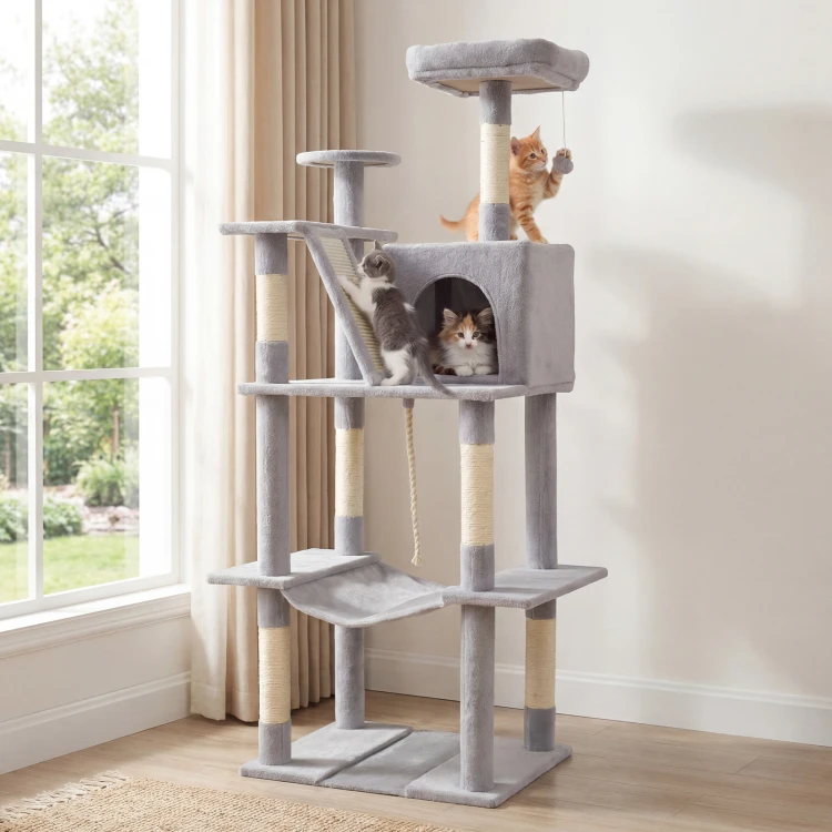 katzenbaum158cmmehrstckigmitaussichtsplatzhhlehngemattesisalkratzpfostenkletterstandfrktzchenhellgrau_1773995363703_image_1.jpg