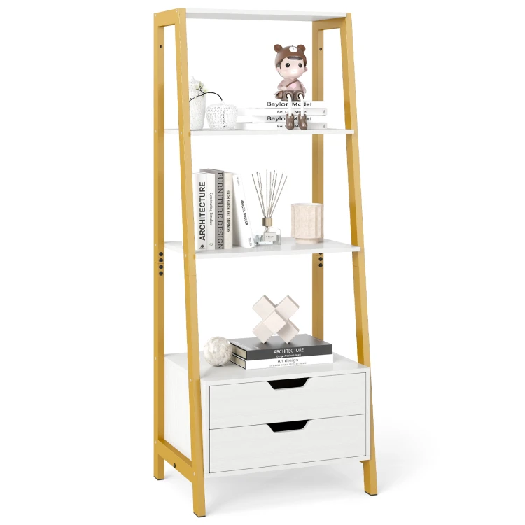 leiterregalfreistehend134cmbcherregalmit4offenenregalenund2schubladenvielseitigesstandregalbraunwei_image_6_1.jpg