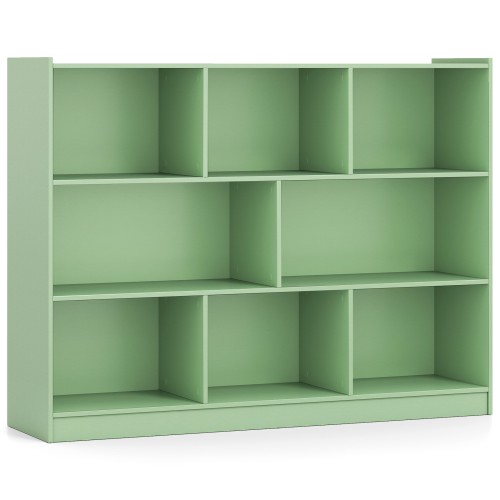 bcherregal3stckigerbcherschrankmit8offenenfchernund2kippsicherungenfreistehendeslagerregalmodernesaufbewahrungssystemfrwohnzimmerschlafzimmerkinderzimmergrn_1774337656690_image_1.jpg