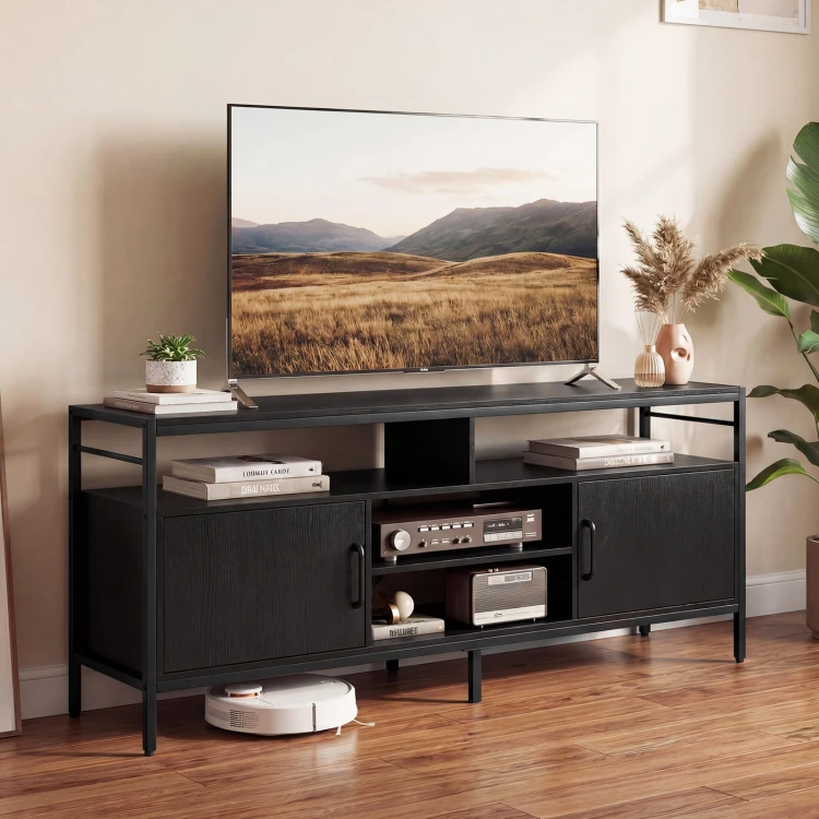 tvschranklowboardfr65fernsehermit2schrnken4offenenregalenerhhtenmetallbeinenschwarz_1773896365213_image_1.jpg