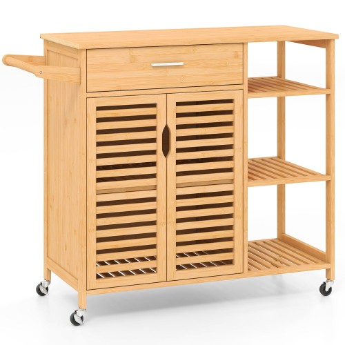 costwaykchenwagenausholzundbambuskchenschrankmitrollenrollwagenmitschubladeoffenenregalenhandtuchhalter2lattentrenfresszimmerwohnzimmer104x40x89cmnatur_1752219340921_image_2.jpg