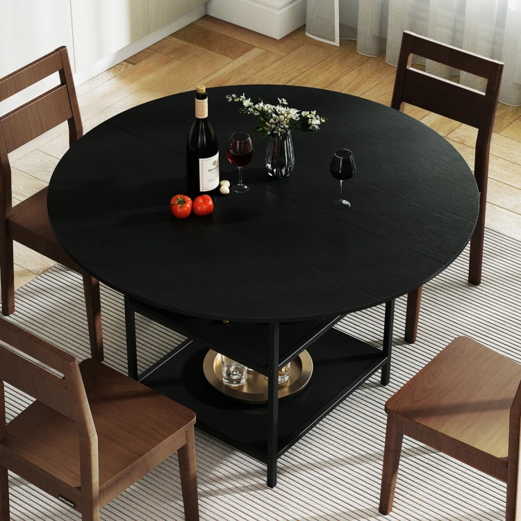 120cmrunderesstischfr46personenmit2lagigemablagefachmetallgestellesszimmertischschwarz_1765434118915_image_1.jpg
