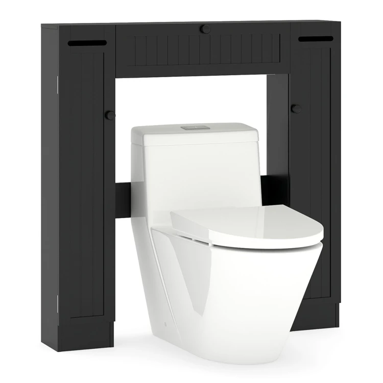 regalberdertoilettefreistehenderbadezimmerschrankmitverstellbarenregalentoilettenpapierhalterschwarz_1765158757961_image_1.jpg
