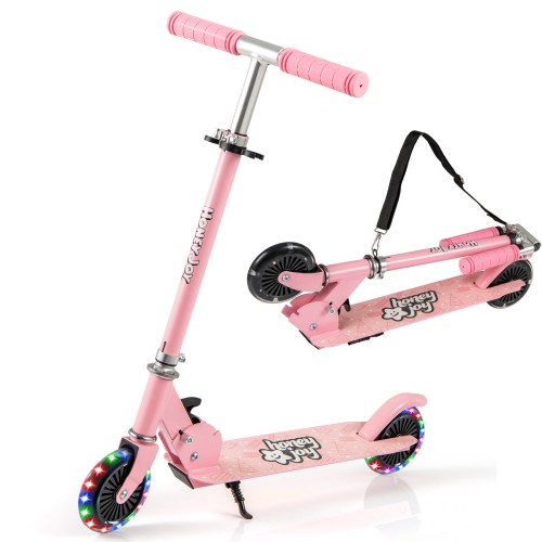 costwayrollerkinderklappbarkinderrollermitledrderlenkerstndertragegurtscooterhhenverstellbartretrollercityrollerkickscooterfrjungenmdchenab3jahrenrosa_1752197589344_image_2.jpg
