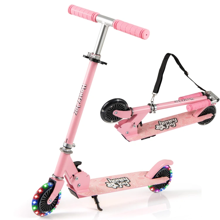 costwayrollerkinderklappbarkinderrollermitledrderlenkerstndertragegurtscooterhhenverstellbartretrollercityrollerkickscooterfrjungenmdchenab3jahrenrosa_1752197589344_image_2.jpg