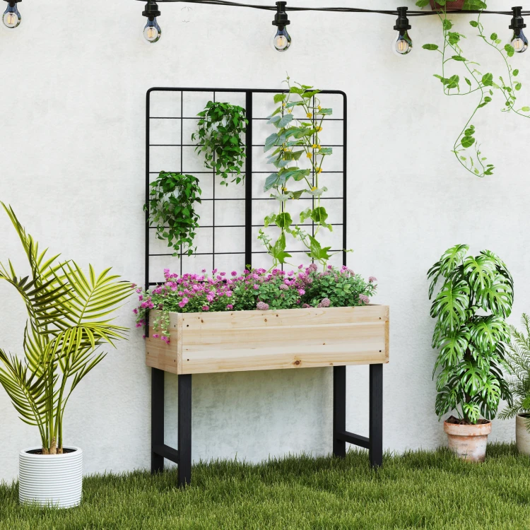costwayhochbeetmitspalierblumenbeetmitablauflcherngartenbeetpflanzkastenholzblumenkastenmitrankgitterfrkletterpflanzengartenbalkonterrassemetallrahmen79x35x108cm_1752226479647_image_1.jpg