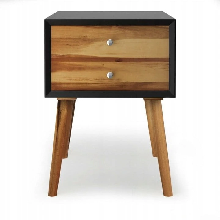 Szafka nocna z szufladami w stylu skandynawskim
