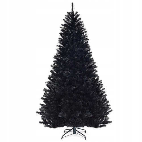 Sztuczna czarna choinka ze stojakiem 225cm