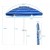 Parasol plażowy regulowany z uchwytem i ochroną UPF 50+ 2,2 x 2m