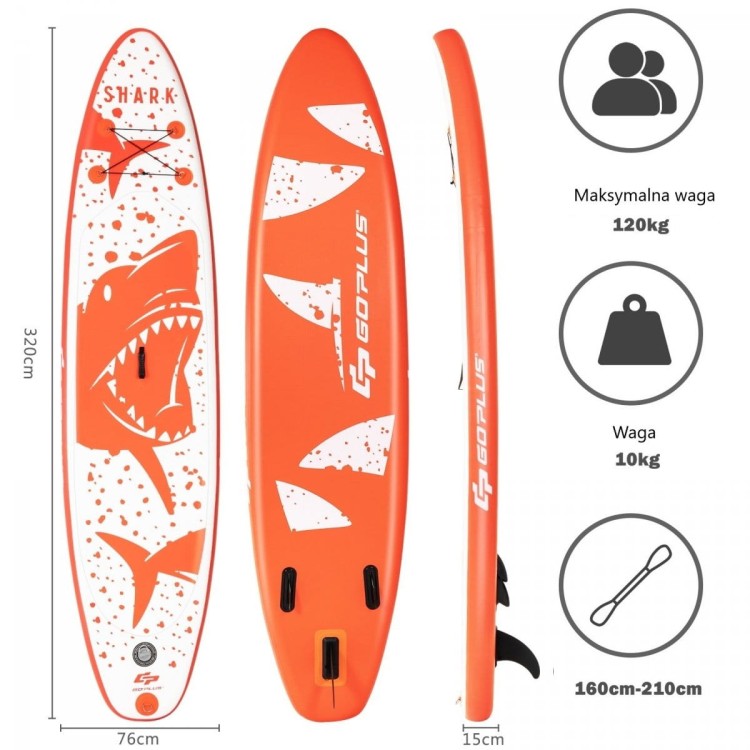 Pompowana deska SUP do wiosłowania stand up 320 cm