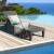 Leżak ogrodowy z regulowanym oparciem