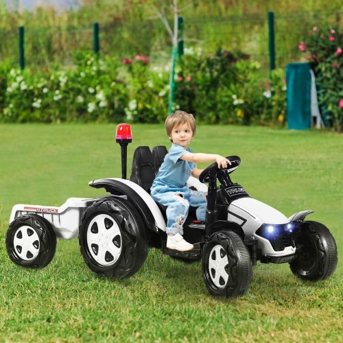 Traktor elektryczny dla dzieci z przyczepą i pilotem