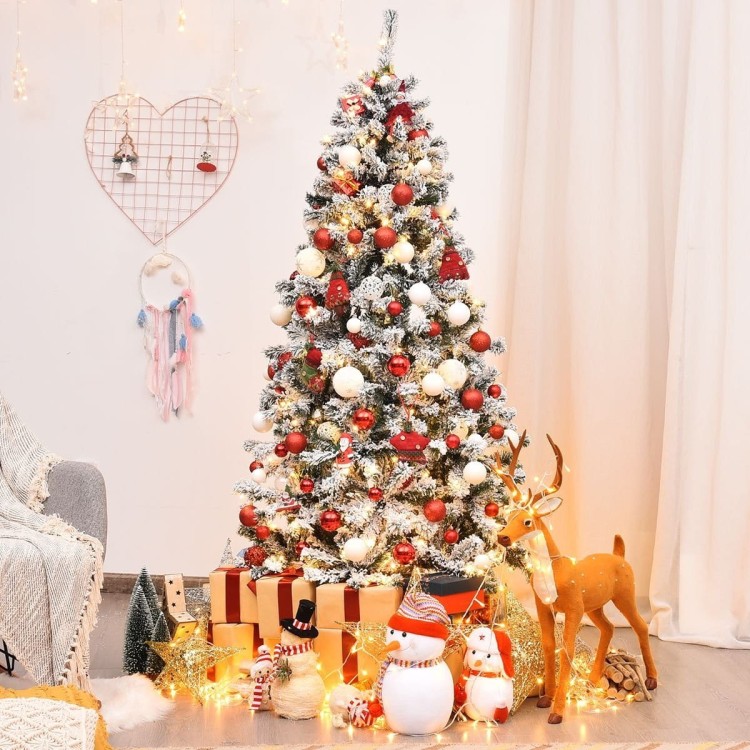 Śnieżna choinka z lampkami LED 180 cm