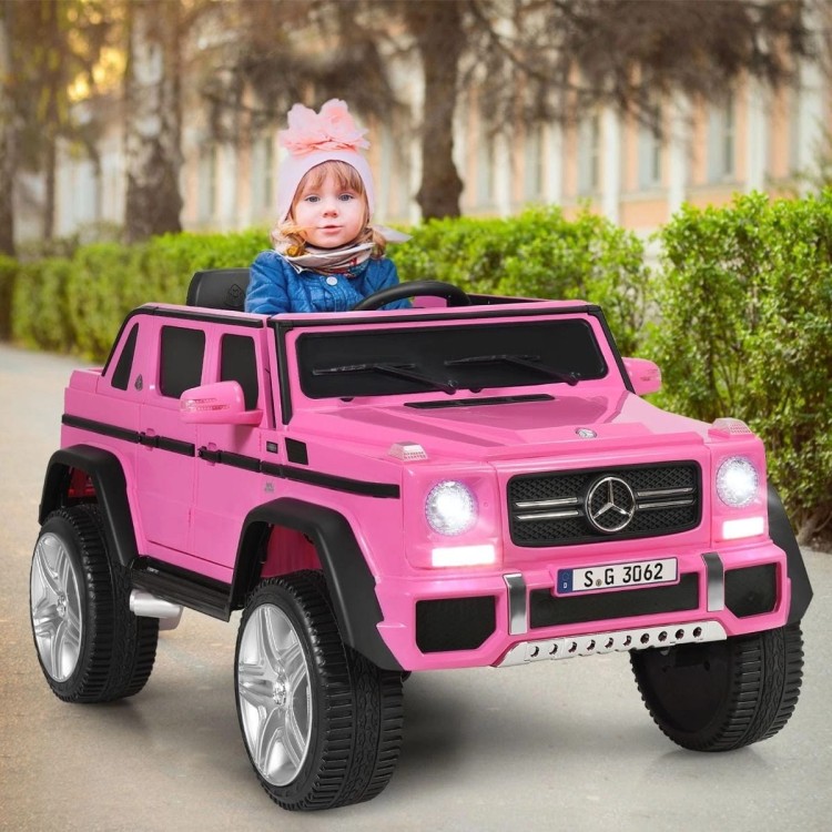 Samochód dla dzieci Mercedes Benz Maybach G650-S  z oświetleniem LED Różowy