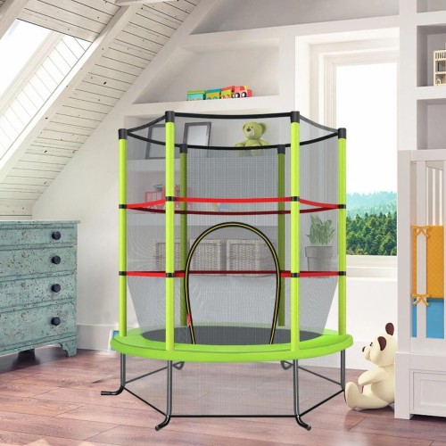 Trampolina dla dzieci z siatką i klapą
