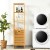Bambusowy organizer z chowanym koszem na pranie 40 x 33 x 160 cm