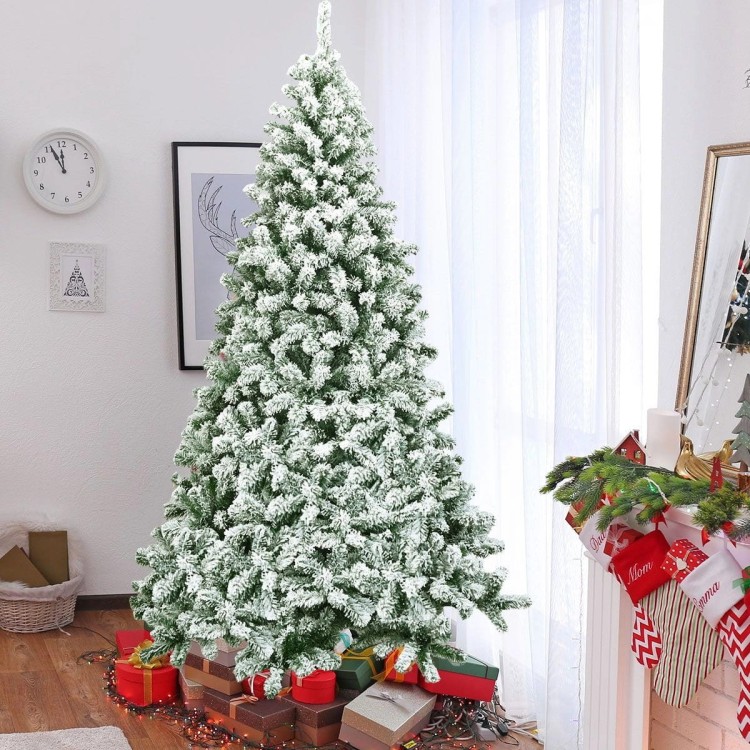 Ośnieżona choinka z metalową podstawą 225 cm