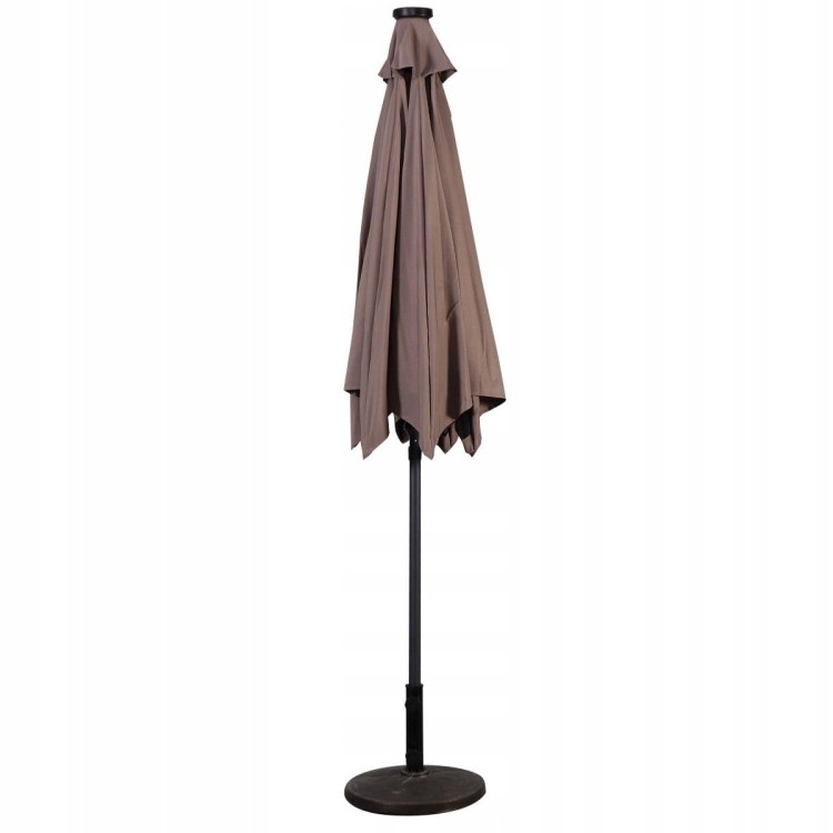 Parasol ogrodowy z diodami solarnymi led 270 cm