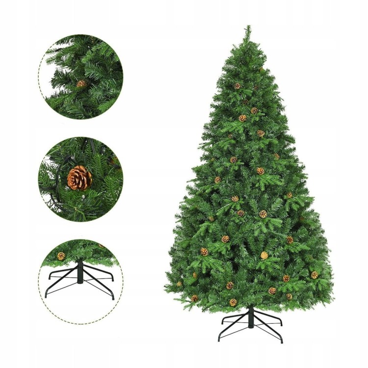 Sztuczna choinka led sosna ze stojakiem 210cm