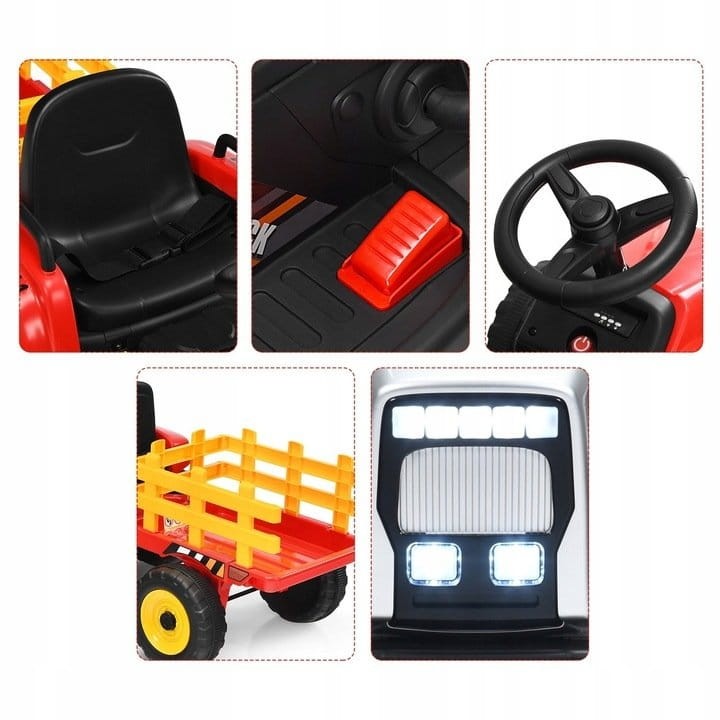 Traktor elektryczny z przyczepką dla dzieci