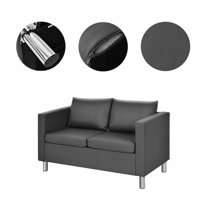 Kanapa sofa 2-osobowa skórzana